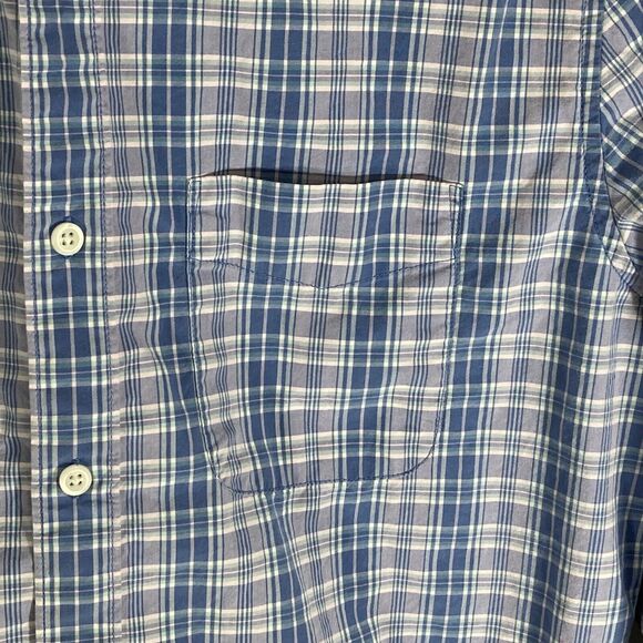 American Eagle Shirt Mens M Blue Lavender Button Down Plaid Long Sleeve Preppy - Picture 5 of 12